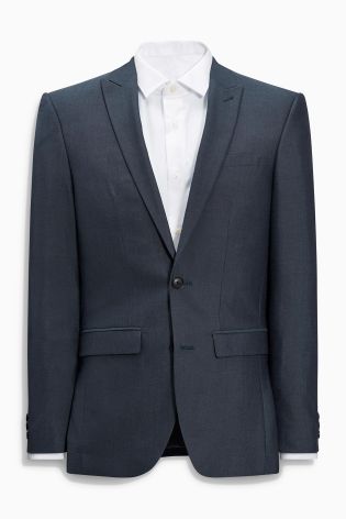 Blue Slim Fit Suit: Jacket